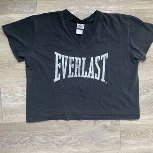 Vintage Everlast Black Cotton Crop Top